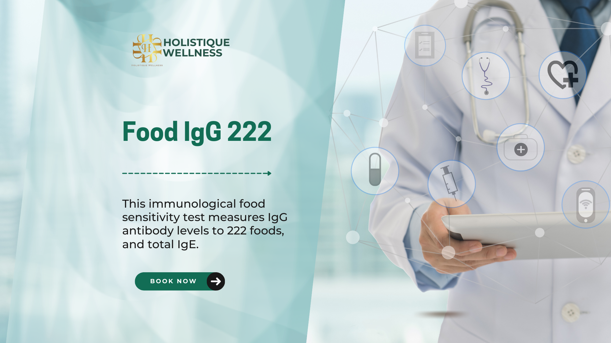 การตรวจภูมิแพ้อาหารแฝง (Food IgG Test) 222 ชนิด